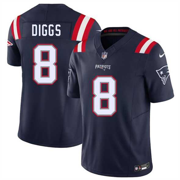 Men & Women & Youth New England Patriots #8 Stefon Diggs Navy 2025 F.U.S.E. Vapor Limited Stitched Jersey->new england patriots->NFL Jersey